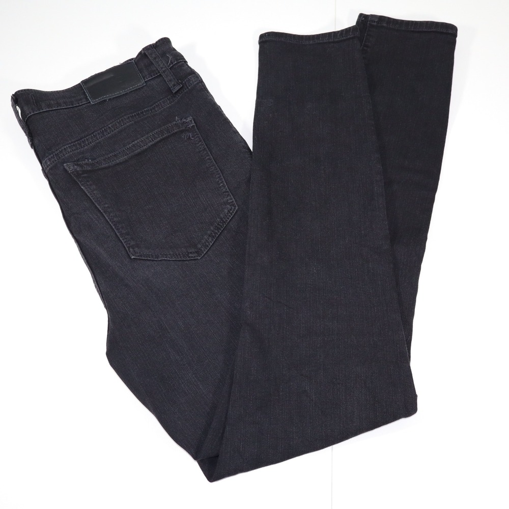 Madewell Skinny Jeans Womens 29 Black 9 Inch Mid Rise Button Fly Denim